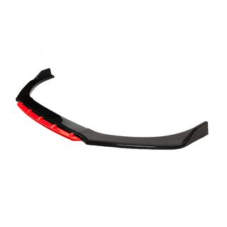Universal Front Lip Spoiler DPT Red V-2 (ABS, Gloss Black) photo 3