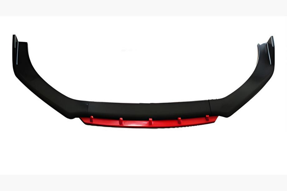 Universal Front Lip Spoiler DPT Red V-2 (ABS, Gloss Black) Image