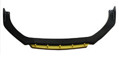Universal Front Lip Spoiler DPT Yellow V-2 (ABS, Gloss Black) photo 1