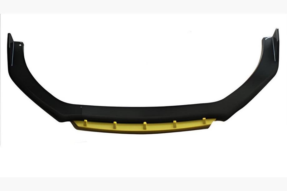 Universal Front Lip Spoiler DPT Yellow V-2 (ABS, Gloss Black) Image