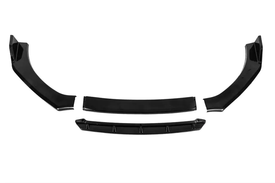Universal Front Lip Spoiler DPT Black V-2 (ABS, Gloss Black) Photo 4