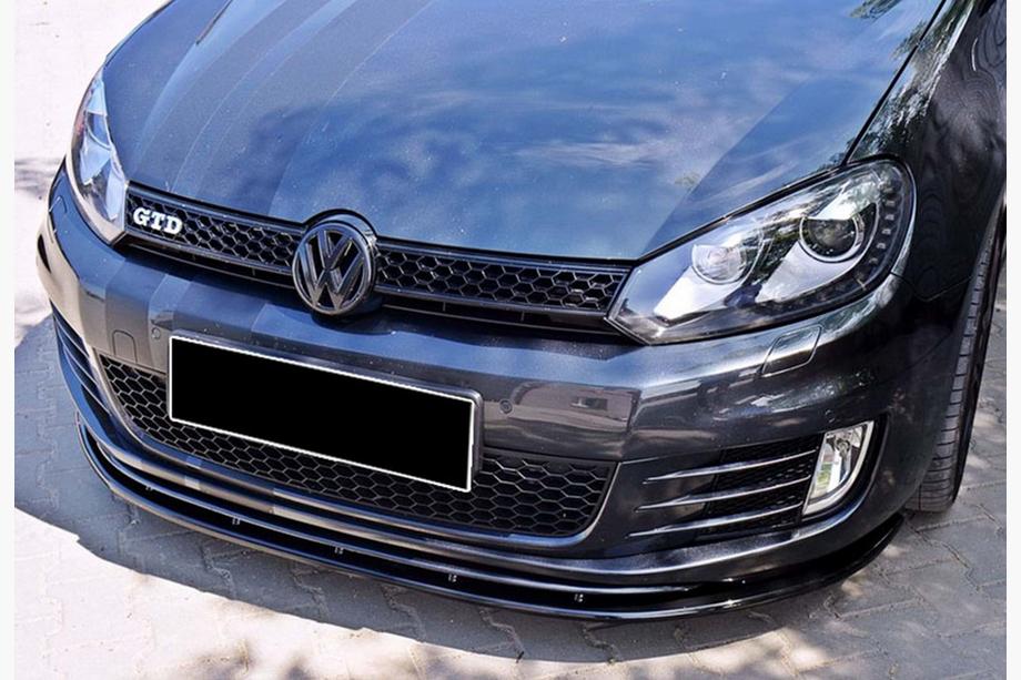 Volkswagen Golf 6 2008-2014 Front Lip DPT V-2 (for GTI, Gloss Black) Image