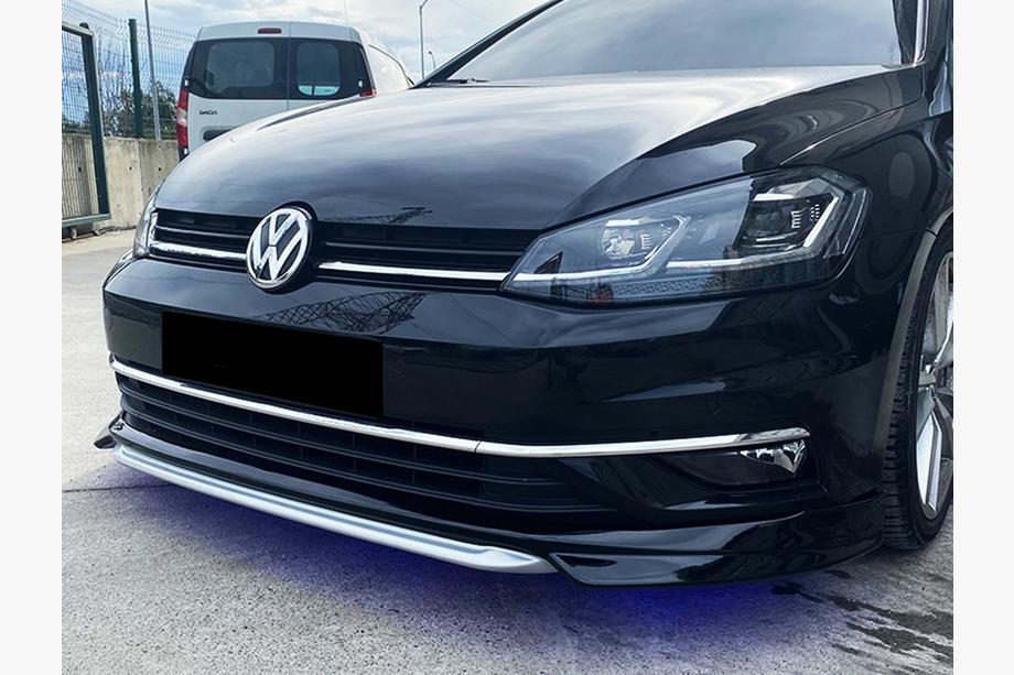 Volkswagen Golf 7/E-Golf 2012-2020 Front lip DPT V-1 (for OEM bumper, 2017-2019, primed for painting) Image