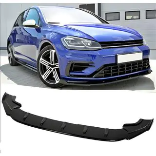 Front Lip Spoiler DPT V-4 (for R / R-Line HB, 2017-2019, Gloss Black) photo 1