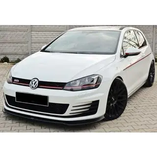 Front Lip Spoiler DPT V-2 (for GTI, 2012-2017, Gloss Black) photo 2