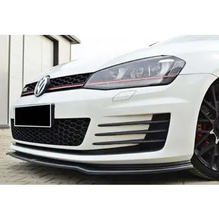 Front Lip Spoiler DPT V-2 (for GTI, 2012-2017, Gloss Black) photo 1