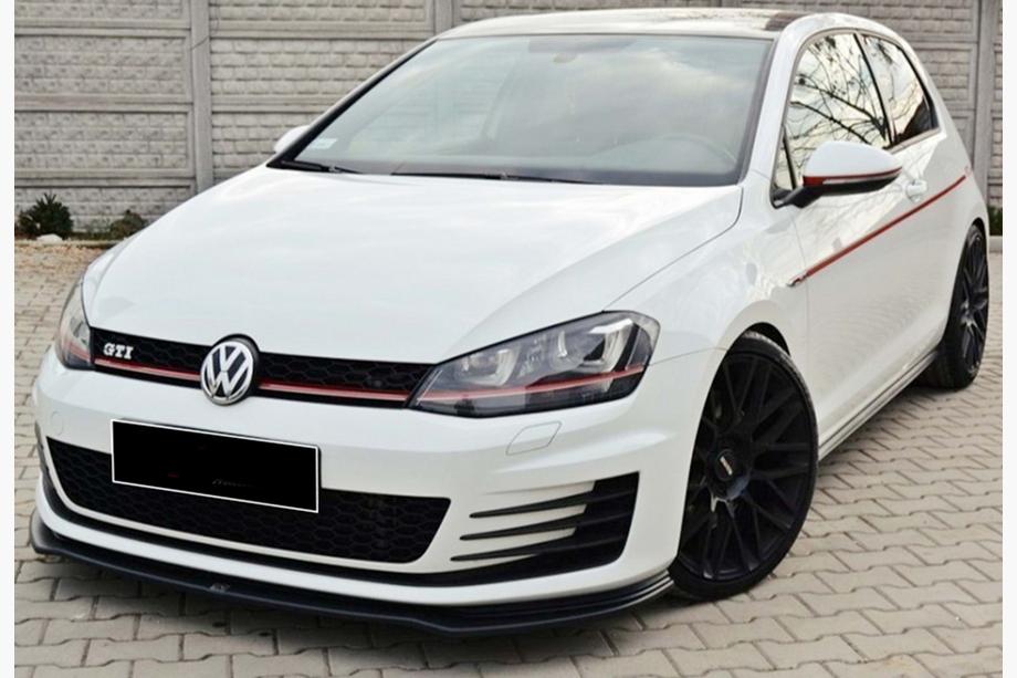 Volkswagen Golf 7/E-Golf 2012-2020 Front Lip Spoiler DPT V-2 (for GTI, 2012-2017, Gloss Black) Photo 2