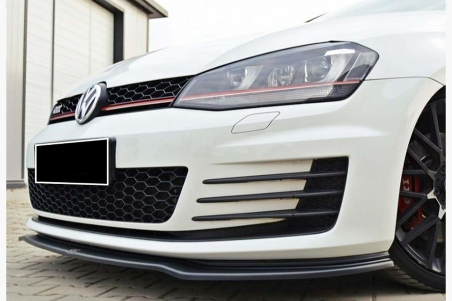 Volkswagen Golf 7/E-Golf 2012-2020 Front Lip Spoiler DPT V-2 (for GTI, 2012-2017, Gloss Black) Photo 1