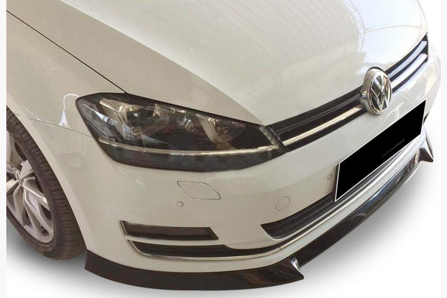 Volkswagen Golf 7/E-Golf 2012-2020 Front Lip DPT V-4 (for OEM bumper, 2012-2017, Gloss Black) Image