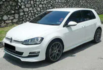 Volkswagen Golf 7/E-Golf 2012-2020 Front Lip DPT V-5 (for OEM bumper, 2012-2017, Gloss Black) photo 2