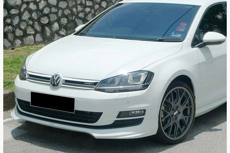 Volkswagen Golf 7/E-Golf 2012-2020 Front Lip DPT V-5 (for OEM bumper, 2012-2017, Gloss Black) Image