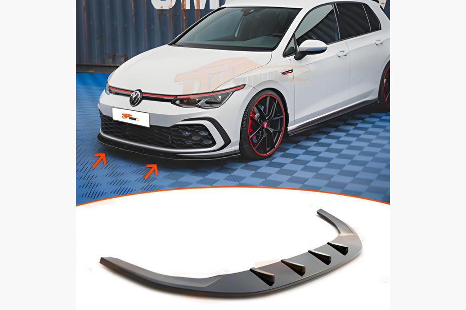 Volkswagen Golf 8 2019- Front Lip Spoiler DPT (for GTI, Gloss Black) Image