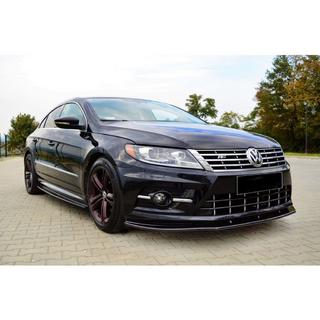 Front Lip Spoiler DPT (for R-Line, 2008-2011, Gloss Black) photo 2