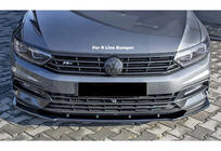 Volkswagen Passat B8 2015-2023 Front lip spoiler DPT V-1 (for R-Lİne, 2015-2019 EU, gloss black) photo 1