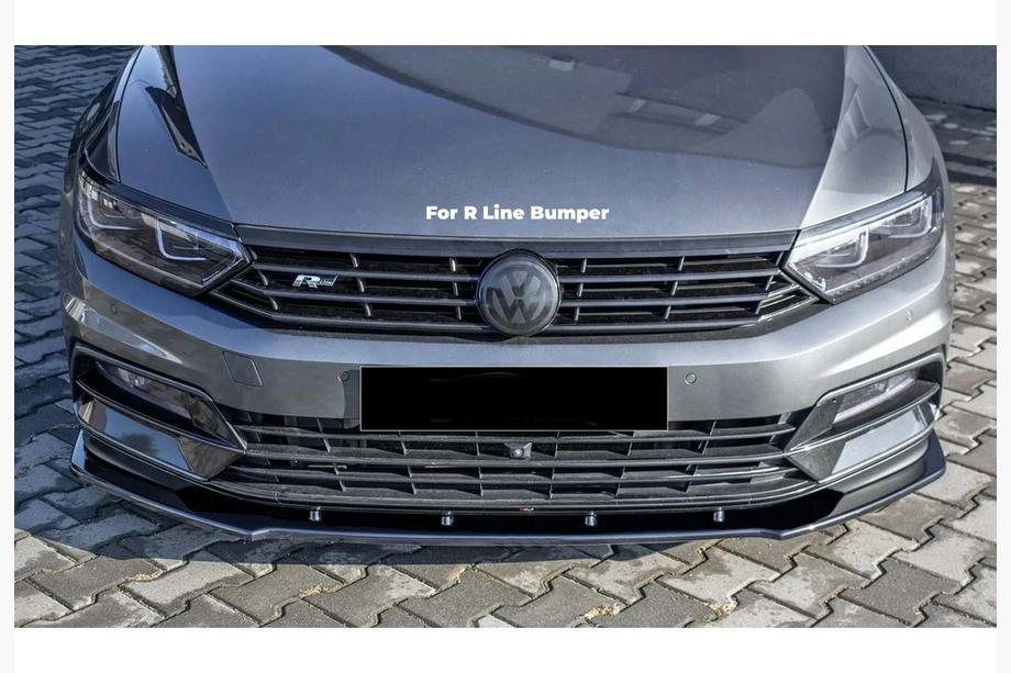 Volkswagen Passat B8 2015-2023 Front lip spoiler DPT V-1 (for R-Lİne, 2015-2019 EU, gloss black) Image