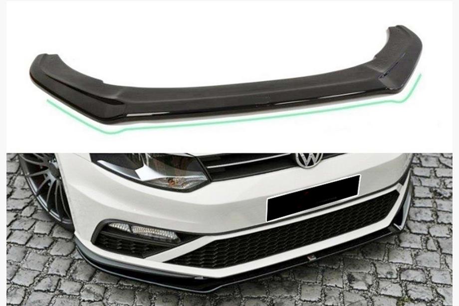 Volkswagen Polo 2010-2017 Front Lip Spoiler DPT (for GTI, 2014-2017, Gloss Black) Image