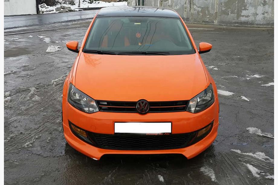 Volkswagen Polo 2010-2017 Front Lip Spoiler DPT (2009-2013, Gloss Black) Image