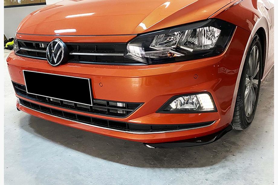 Volkswagen Polo 2017- Front Lip DPT V-2 (Gloss Black) Image