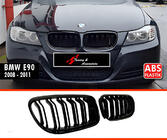 BMW 3 Series E90/E91 2005-2011 M-Look Kidney Grilles (2008-2011, Gloss Black) photo 2