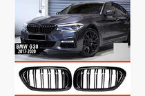 BMW 5 Series G30/G31 2017–2023 Kidney Grilles M-Look (2017-2020, Gloss Black) photo 4