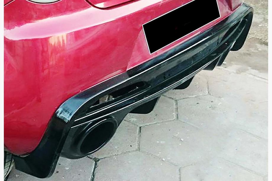 Alfa Romeo MiTo 2008-2018 Rear Diffuser DPT (Gloss Black) Image