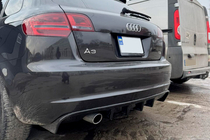 Audi A3 2003-2012 Rear Diffuser DPT (2008-2010, Gloss Black) photo 2