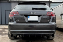 Audi A3 2003-2012 Rear Diffuser DPT (2008-2010, Gloss Black) photo 1