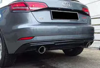 Audi A3 2012-2020 DPT rear diffuser (HB, 2017-2020, gloss black) photo 3