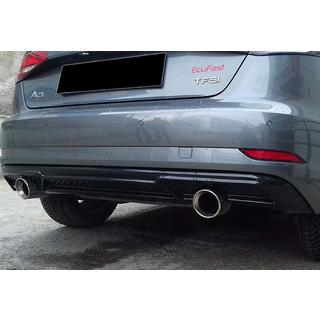 DPT rear diffuser (HB, 2017-2020, gloss black) Audi A3 2012-2020 photo 4