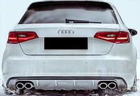 Audi A3 2012-2020 Rear Diffuser DPT V-1 (2012-2016, HB, Gloss Black) photo 2