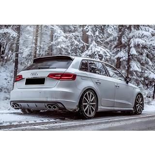 Rear Diffuser DPT V-1 (2012-2016, HB, Gloss Black) Audi A3 2012-2020 photo 1