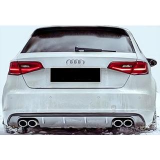 Rear Diffuser DPT V-1 (2012-2016, HB, Gloss Black) Audi A3 2012-2020 photo 2