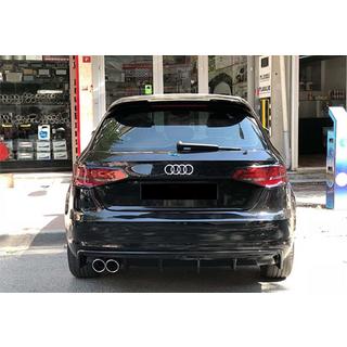 Rear Diffuser DPT V-2 (2012-2016, HB, Gloss Black) Audi A3 2012-2020 photo 1