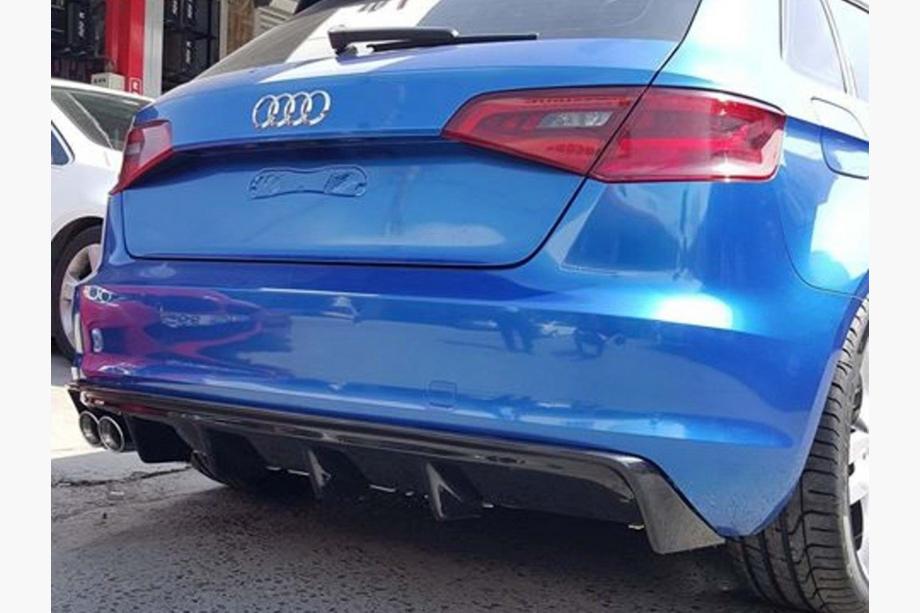Audi A3 2012-2020 Rear Diffuser DPT V-2 (2012-2016, HB, Gloss Black) Photo 2
