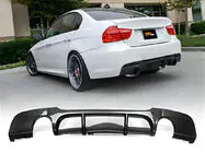 BMW 3 Series E90/E91 2005-2011 Rear Diffuser DPT V-4 (for E90 M-Sport, Gloss Black) photo 1