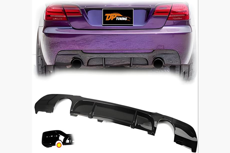 BMW 3 Series E90/E91 2005-2011 Rear Diffuser DPT V-6 (for E90 M-Sport, Gloss Black) Image