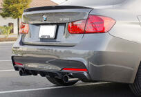 BMW 3 Series F30/F31 2012-2019 Rear Diffuser DPT V-4 (for M-Performance, Gloss Black) photo 1