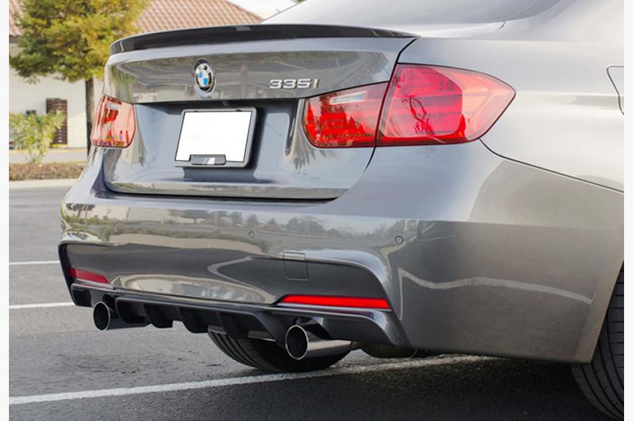 BMW 3 Series F30/F31 2012-2019 Rear Diffuser DPT V-4 (for M-Performance, Gloss Black) Image
