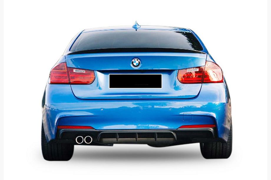 BMW 3 Series F30/F31 2012-2019 Rear Diffuser DPT V-5 (for M-Performance, Gloss Black) Image