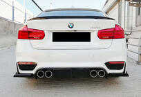 BMW 3 Series F30/F31 2012-2019 Rear Diffuser DPT V-6 (for M3, Gloss Black) photo 1
