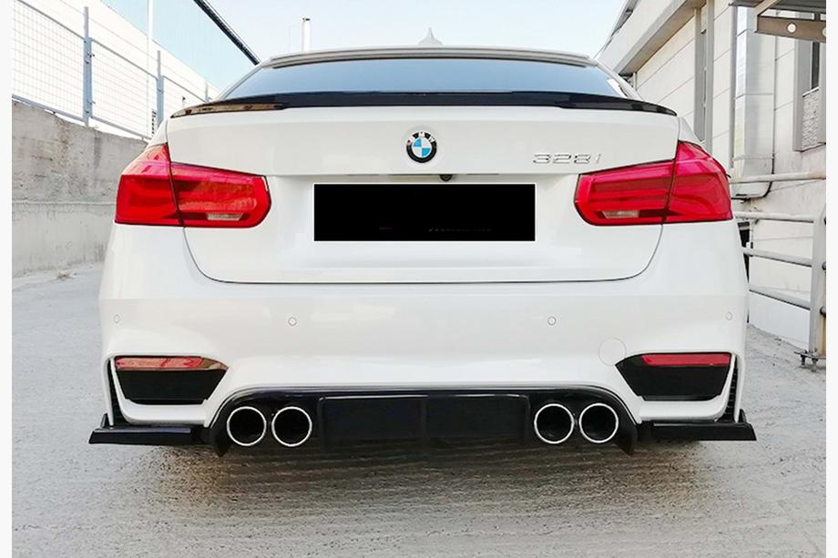 BMW 3 Series F30/F31 2012-2019 Rear Diffuser DPT V-6 (for M3, Gloss Black) Image