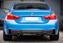 BMW 4 Series F32/F33/F36 2012-2020 Rear Diffuser DPT V-1 (for M-Performance, Gloss Black) photo 1