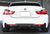 BMW 4 Series F32/F33/F36 2012-2020 Rear Diffuser DPT V-2 (for M-Performance, Gloss Black) photo 1