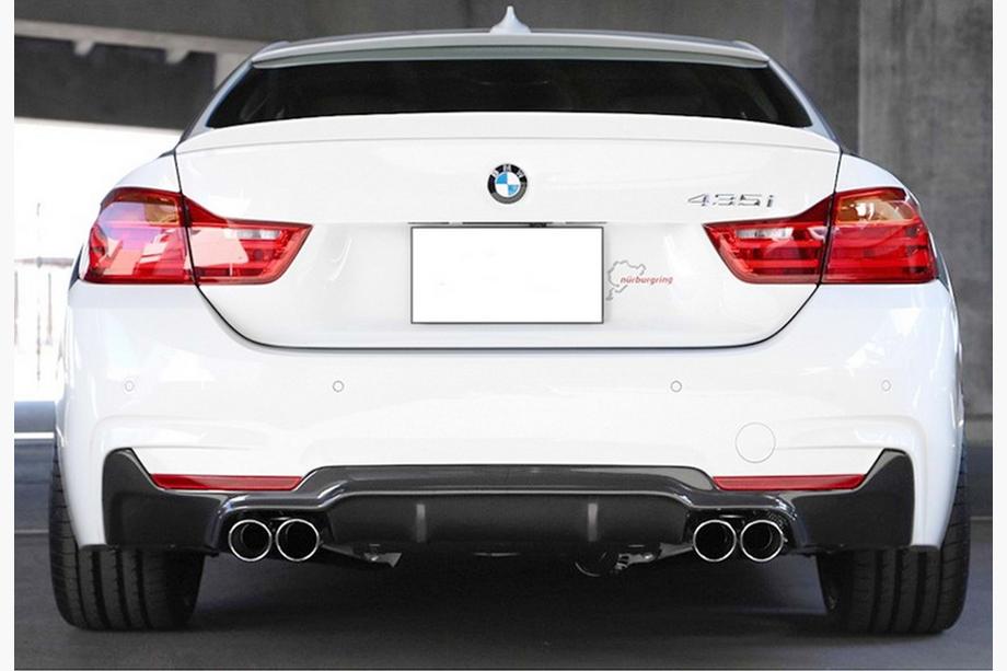 BMW 4 Series F32/F33/F36 2012-2020 Rear Diffuser DPT V-2 (for M-Performance, Gloss Black) Image