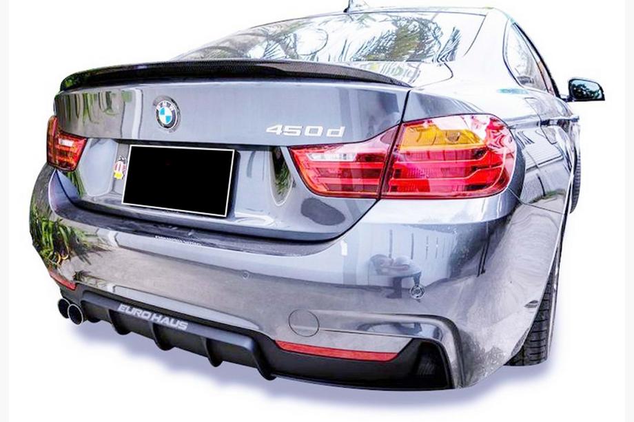 BMW 4 Series F32/F33/F36 2012-2020 Rear Diffuser DPT V-3 (for M-Performans, Coupe, Gloss Black) Image