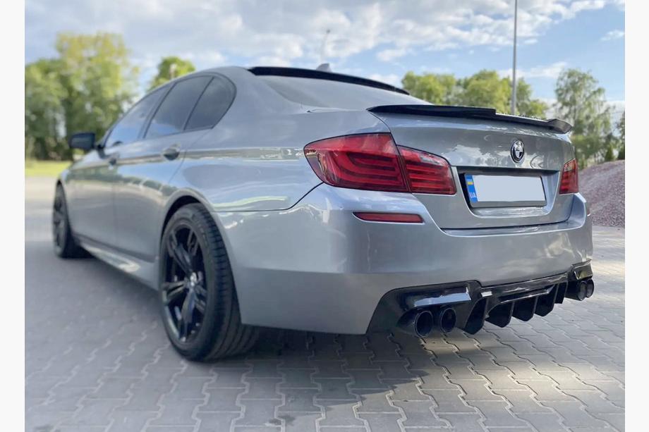 BMW 5 Series F10/F11 2010–2016 Rear Diffuser CS-Style DPT (for M5, Gloss Black, Vacuum Formed) Photo 1
