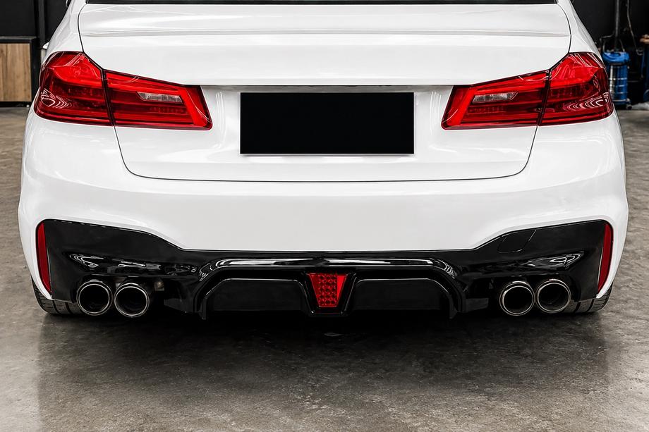 BMW 5 Series G30/G31 2017–2023 DPT rear diffuser (for M-Sport/M5 F90, gloss black) Image