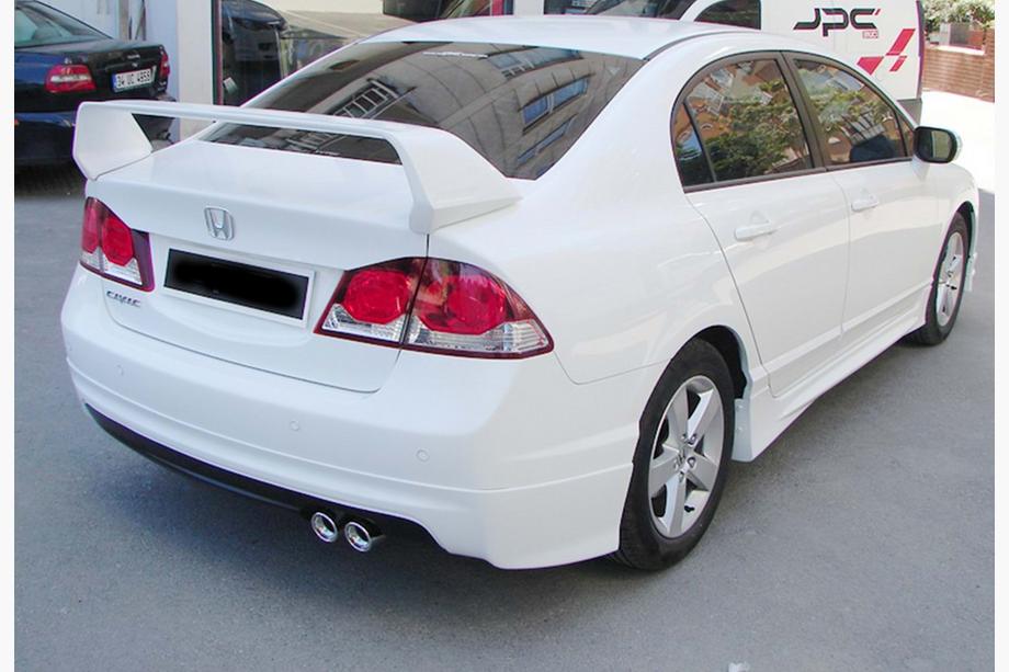 Honda Civic Sedan VIII 2006-2011 Rear Diffuser DPT V-1 (Gloss Black) Photo 4