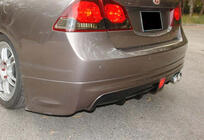 Honda Civic Sedan VIII 2006-2011 Rear Diffuser DPT V-2 (Gloss Black) photo 1