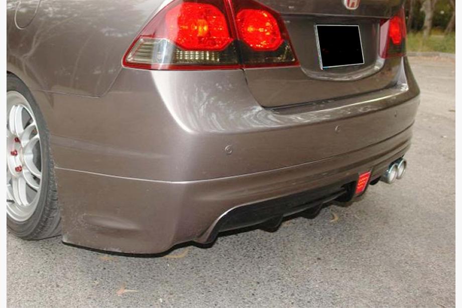 Honda Civic Sedan VIII 2006-2011 Rear Diffuser DPT V-2 (Gloss Black) Image